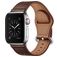 Mobigear Venezia Leren Apple Watch Bandje Gespsluiting - 49/46/45/44 mm - Bruin