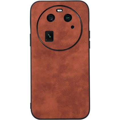 Mobigear Fabric OPPO Find X6 Hoesje Hardcase Backcover - Bruin