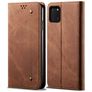 Mobigear Denim Slim Samsung Galaxy Note 10 Lite Hoesje Bookcase Portemonnee - Bruin