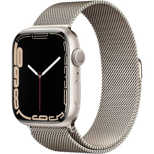 Mobigear Loop Milanese Apple Watch Bandje Magneetsluiting - 49/46/45/44 mm - Sterrenlicht