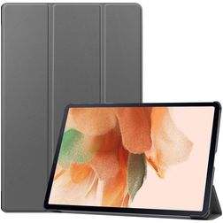 Mobigear Tri-Fold Samsung Galaxy Tab S7 FE Hoes Bookcase - Grijs