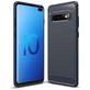 Mobigear Brushed Slim Samsung Galaxy S10 Plus Hoesje Flexibel TPU Backcover - Blauw