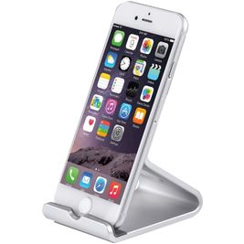 Mobigear Desk Telefoon Standaard - Low - Zilver Universeel Mobigear Desk Telefoon Standaard - Low - Zilver Universeel