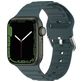 Mobigear Bumpy Siliconen Apple Watch Bandje Gespsluiting - 49/46/45/44 mm - Groen