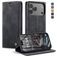 CaseMe 013 iPhone 17 Pro Hoesje Bookcase Portemonnee - Zwart