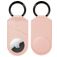 Valenta Snap Apple AirTag Hoesje Echt Leer Sleutelhanger - Roze