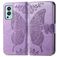 Mobigear Butterfly OnePlus Nord 2 Hoesje Bookcase Portemonnee - Paars