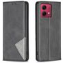 Mobigear Rhombus Slim Motorola Moto G84 Hoesje Bookcase - Zwart