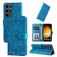 Mobigear Sunflower Samsung Galaxy S24 Ultra Hoesje Bookcase Portemonnee - Blauw