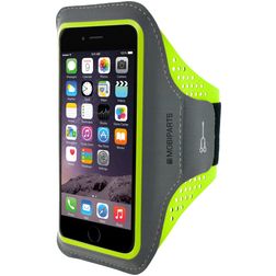 Mobiparts Comfort Fit Telefoonhouder Hardlopen iPhone 8 Plus Sport Hoesje Neopreen Sportarmband - Neon Green