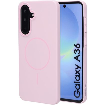 Mobiparts Slim Line Samsung Galaxy A36 MagSafe Hoesje Hardcase Backcover - Blush Pink
