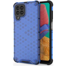 Mobigear Honeycomb Samsung Galaxy M33 Hoesje Hardcase Backcover Shockproof - Blauw