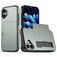 Mobigear Card iPhone 18 Hoesje Hardcase Backcover Shockproof met Pasjeshouder - Dark Green