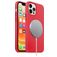 Mobigear Rubber Touch iPhone 12 Siliconen MagSafe Hoesje Backcover - Rood