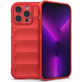 Mobigear Bumpy iPhone 14 Pro Max Hoesje Flexibel TPU Backcover - Rood