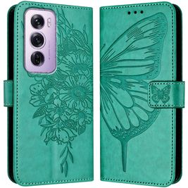 Mobigear Butterfly OPPO Reno 12 Pro Hoesje Bookcase Portemonnee - Groen