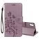 Mobigear Flowers iPhone XR Hoesje Bookcase Portemonnee - Paars