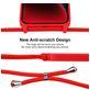 Mobigear Lanyard iPhone 14 Plus Siliconen Hoesje met koord - Rood