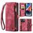 Caseme 008 iPhone 15 Hoesje Uitneembare 2in1 Bookcase Portemonnee - Rood