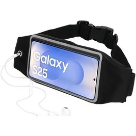 Mobiparts Comfort Fit Belt Telefoonhouder Hardlopen Samsung Galaxy S25 Sport Hoesje Neopreen Heuptas - Zwart