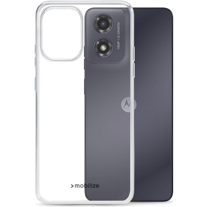 Mobilize Gelly Doorzichtig Motorola Moto G04 Hoesje Flexibel TPU Backcover - Transparant