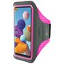 Mobiparts Comfort Fit Telefoonhouder Hardlopen Samsung Galaxy A21s Sport Hoesje Neopreen Sportarmband - Neon Pink