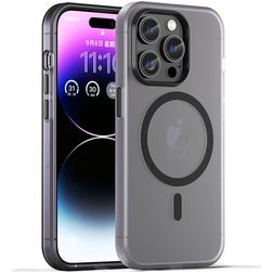 Mobigear Shockproof iPhone 16 Pro MagSafe Hoesje Flexibel TPU Backcover - Zwart