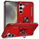 Mobigear Armor ring Samsung Galaxy S25 Hoesje Hardcase Backcover Shockproof met Ringhouder - Rood