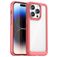 Mobigear Crystal iPhone 15 Pro Max Hoesje Hardcase Backcover - Transparant / Rood