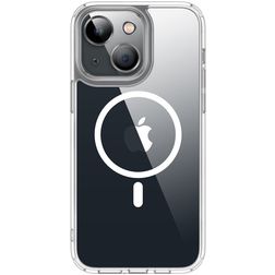 Valenta Trend iPhone 13 MagSafe Hoesje Hardcase Backcover - Transparant / Wit