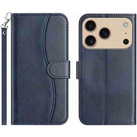 Mobigear S Line iPhone 17 Pro Hoesje Bookcase Portemonnee - Marineblauw