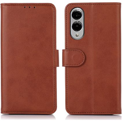 Mobigear Wallet Samsung Galaxy S25 Edge Hoesje Bookcase Portemonnee - Bruin