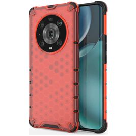 Mobigear Honeycomb HONOR Magic 4 Pro Hoesje Hardcase Backcover Shockproof - Rood