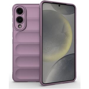 Mobigear Bumpy Samsung Galaxy S25 Edge Hoesje Flexibel TPU Backcover - Paars