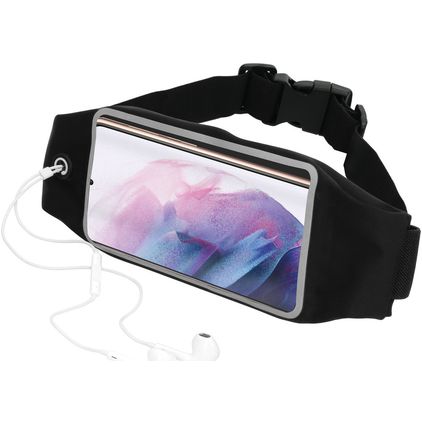 Mobiparts Comfort Fit Belt Telefoonhouder Hardlopen Samsung Galaxy S21 Plus Sport Hoesje Neopreen Heuptas - Zwart