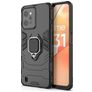 Mobigear Armor Ring Realme C31 Hoesje Hardcase Backcover Shockproof met Ringhouder - Zwart