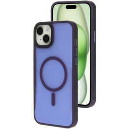 Mobiparts Hardcover iPhone 15 Plus MagSafe Hoesje Hardcase Backcover - Satin Purple