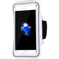 Mobigear Telefoonhouder Hardlopen iPhone 7 Sport Hoesje Neopreen Sportarmband - Wit