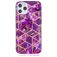 Mobigear Marble iPhone 12 Pro Max Hoesje Flexibel TPU Backcover - Paars