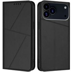 Mobigear Frosted Flip iPhone 17 Pro Max Hoesje Bookcase Portemonnee - Zwart
