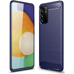 Mobigear Brushed Slim Samsung Galaxy A82 5G Hoesje Flexibel TPU Backcover - Blauw