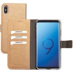 Mobiparts Saffiano Wallet iPhone XS Max Hoesje Bookcase Portemonnee - Copper