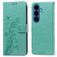 Mobigear Flowers Samsung Galaxy S26 Hoesje Bookcase Portemonnee - Groen