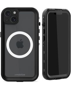 Mobilize Waterproof iPhone 15 Plus Waterdicht MagSafe Hoesje Hardcase Backcover - Zwart