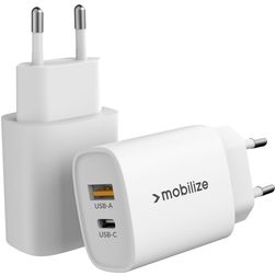 Mobilize Dual USB / USB-C Oplader Power Delivery 25W - Wit
