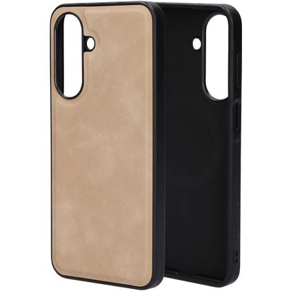 Mobiparts Classic Samsung Galaxy A27 MagSafe Hoesje TPU,Kunstleer Backcover - Moonstone Beige