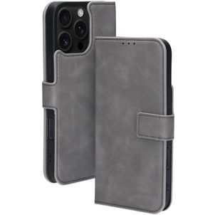 Mobiparts Classic Wallet MagSafe iPhone 16 Pro Max MagSafe Hoesje Bookcase Portemonnee - Granite Grey