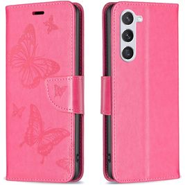 Mobigear Butterfly Samsung Galaxy S24 Hoesje Bookcase Portemonnee - Rood