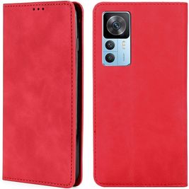 Mobigear Retro Slim Xiaomi 12T Pro Hoesje Bookcase Portemonnee - Rood