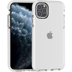 Mobigear Full Bumper iPhone 11 Pro Max Hoesje Hardcase Backcover Shockproof - Wit / Transparant